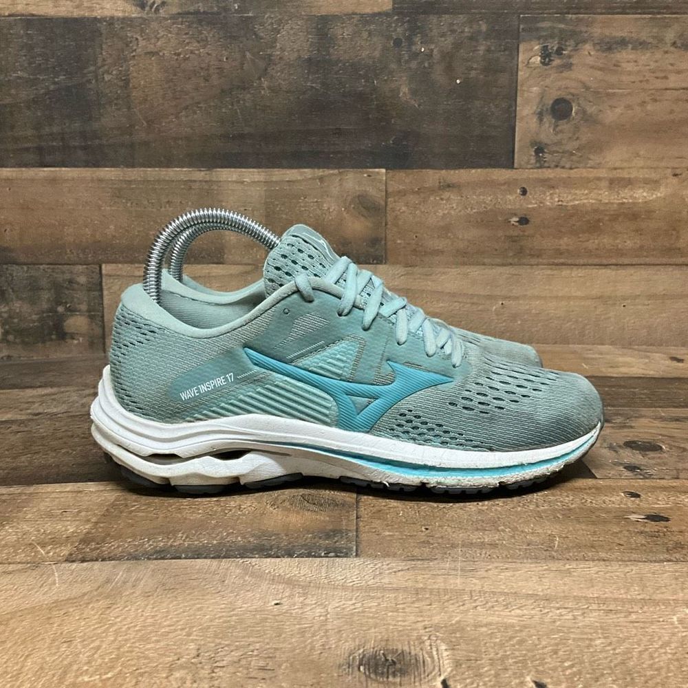 Mizuno Women’s Size 7.5 Wave Inspire 17 Waveknit Running Shoe Dusty Turquoise